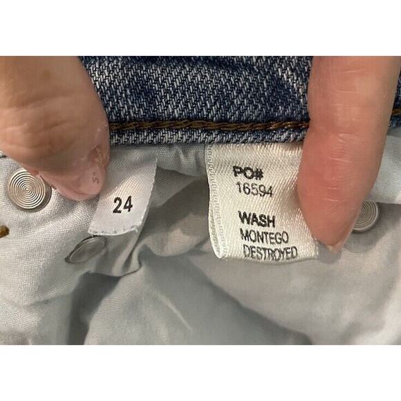 Reformation‎ Light Wash Montego Destroyed Women's Jeans Size 24 - Picture 4 of 6